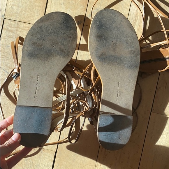 Zara Gladiator Sandals Sz 39 - Picture 6 of 8